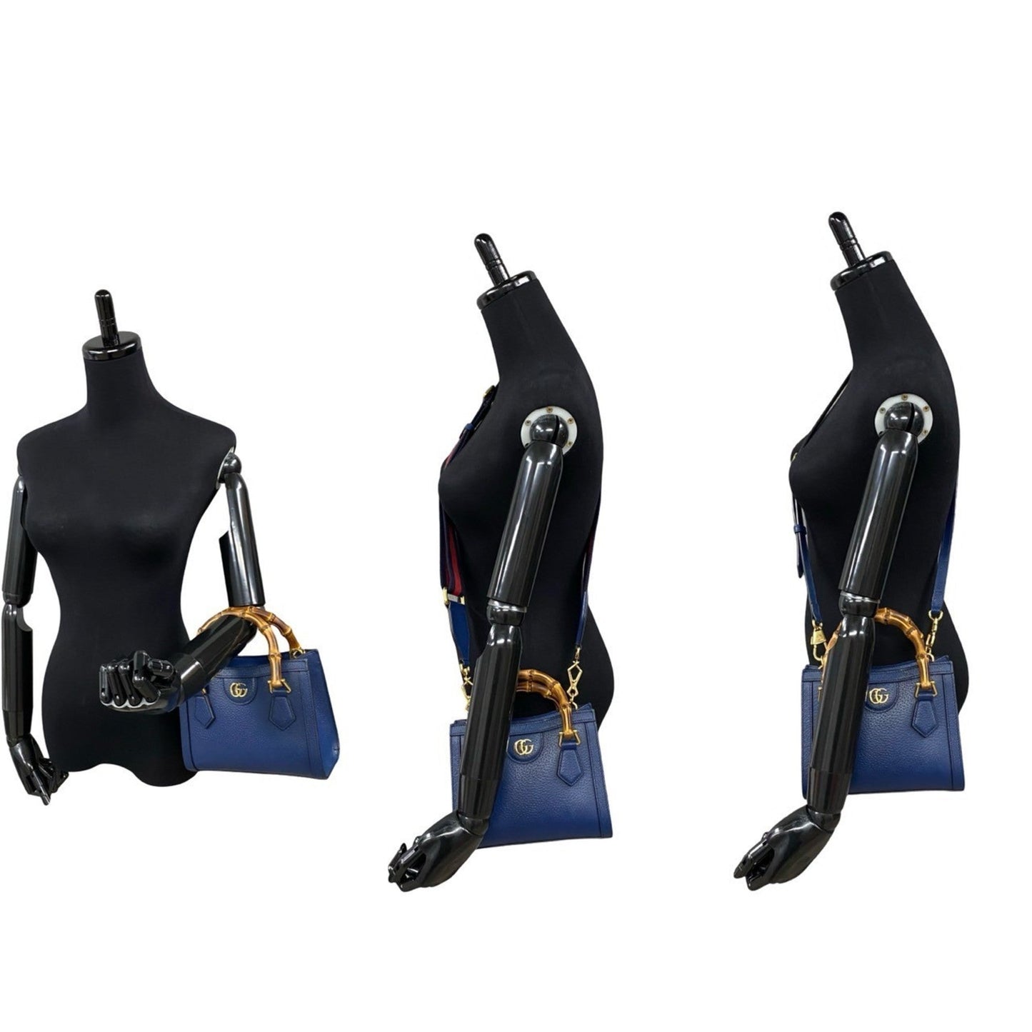 Gucci Navy Leather Handbag Shoulder Bag ( )