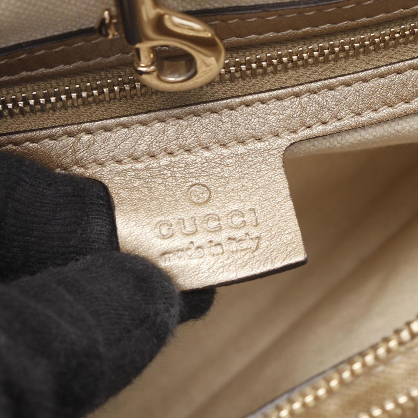 Gucci Gold Leather Tote Bag ( )