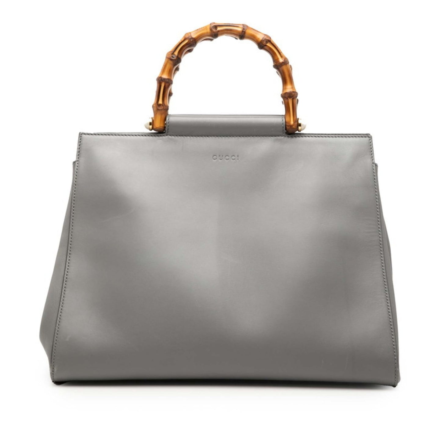 Gucci Gray Leather Handbag ( )