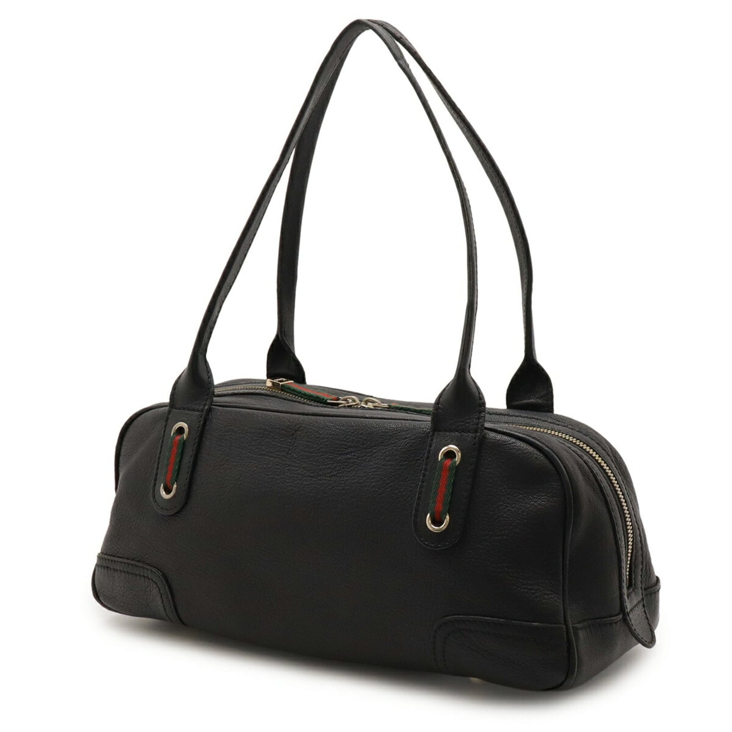 Gucci Black Leather Shoulder Bag ( )