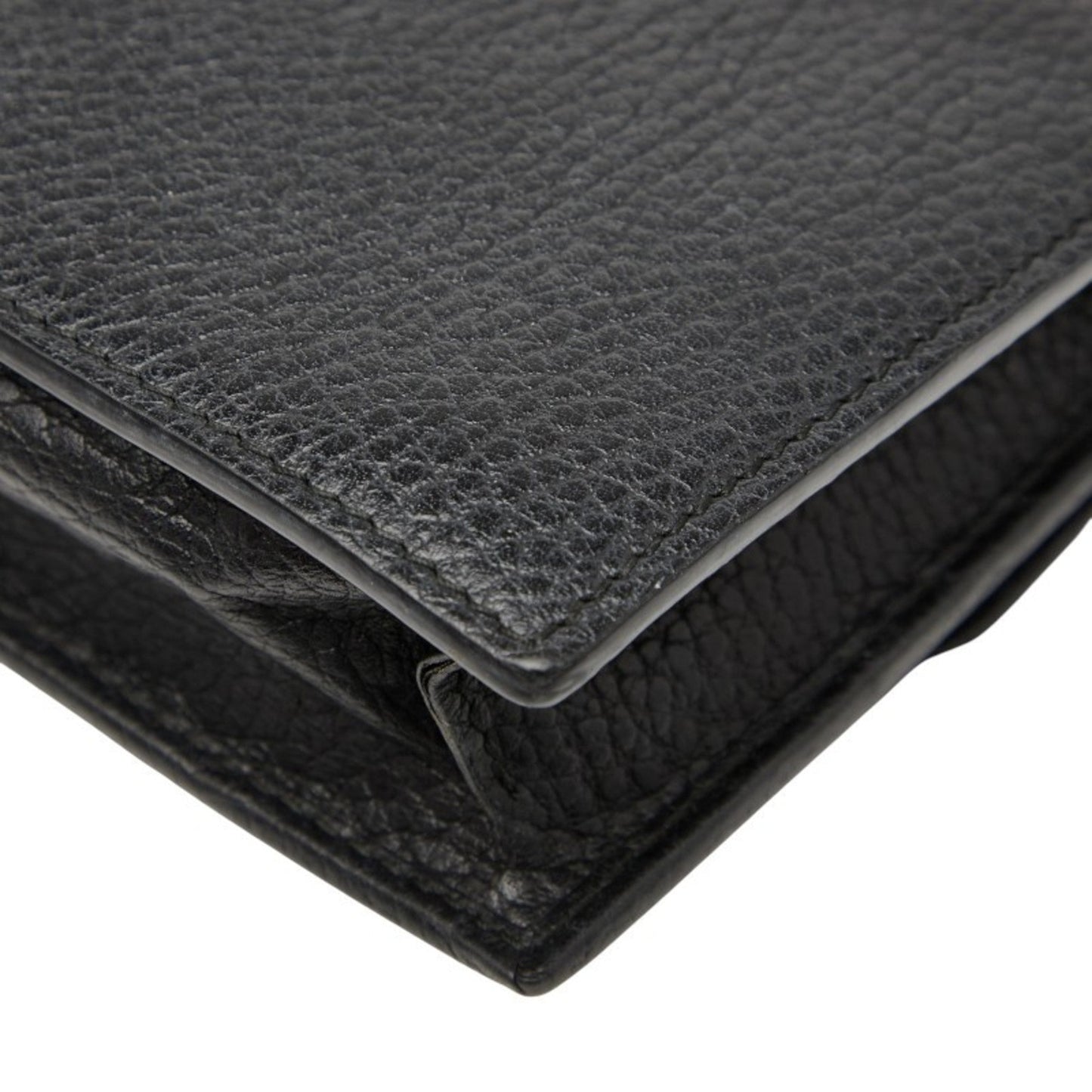 Gucci Black Leather Chain/Shoulder Wallet ( )