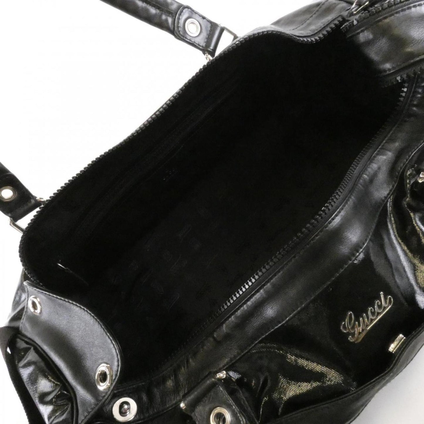 Gucci Black Pvc Boston Bag ( )