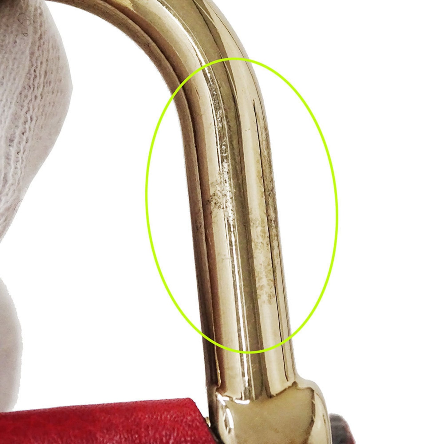 Gucci Red Color Leather Handbag Shoulder Bag ( )