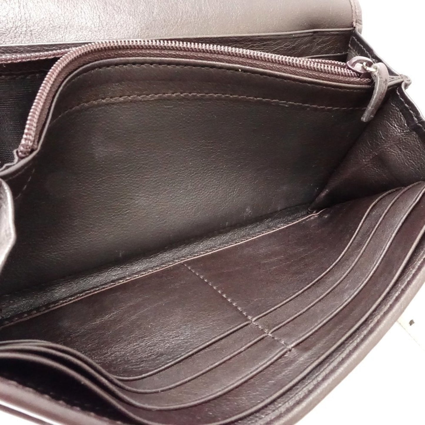 Gucci Dark Brown Leather Long Wallet (Bi-Fold) ( )