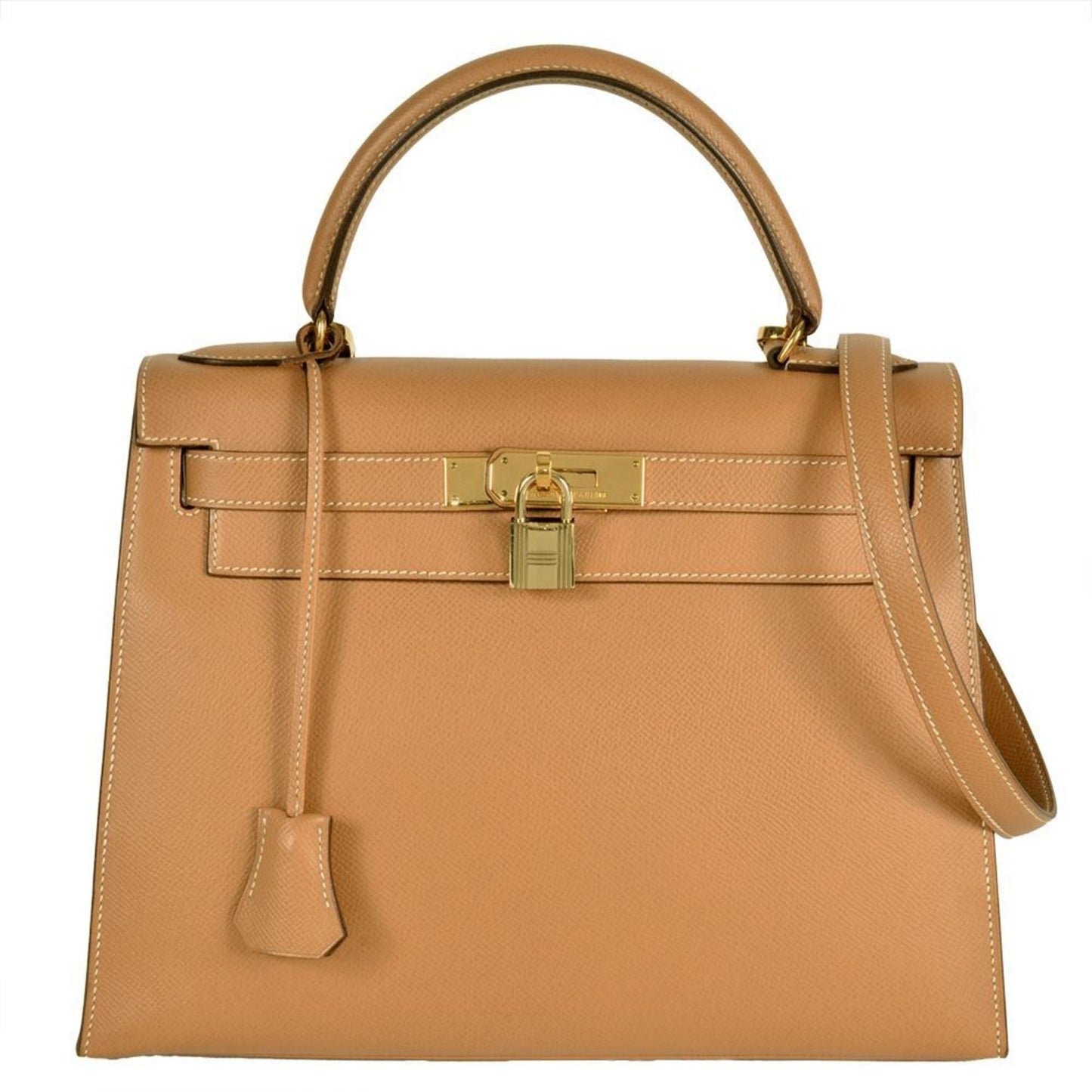 Hermes Kelly Natural Courchevel Leather Handbag ( )