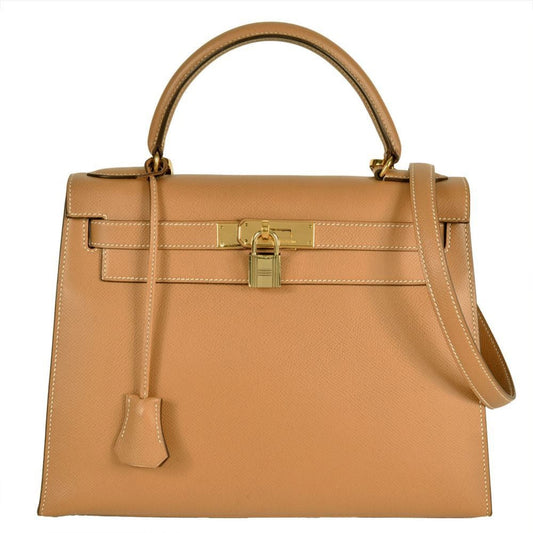 Hermes Kelly Natural Courchevel Leather Handbag ( )