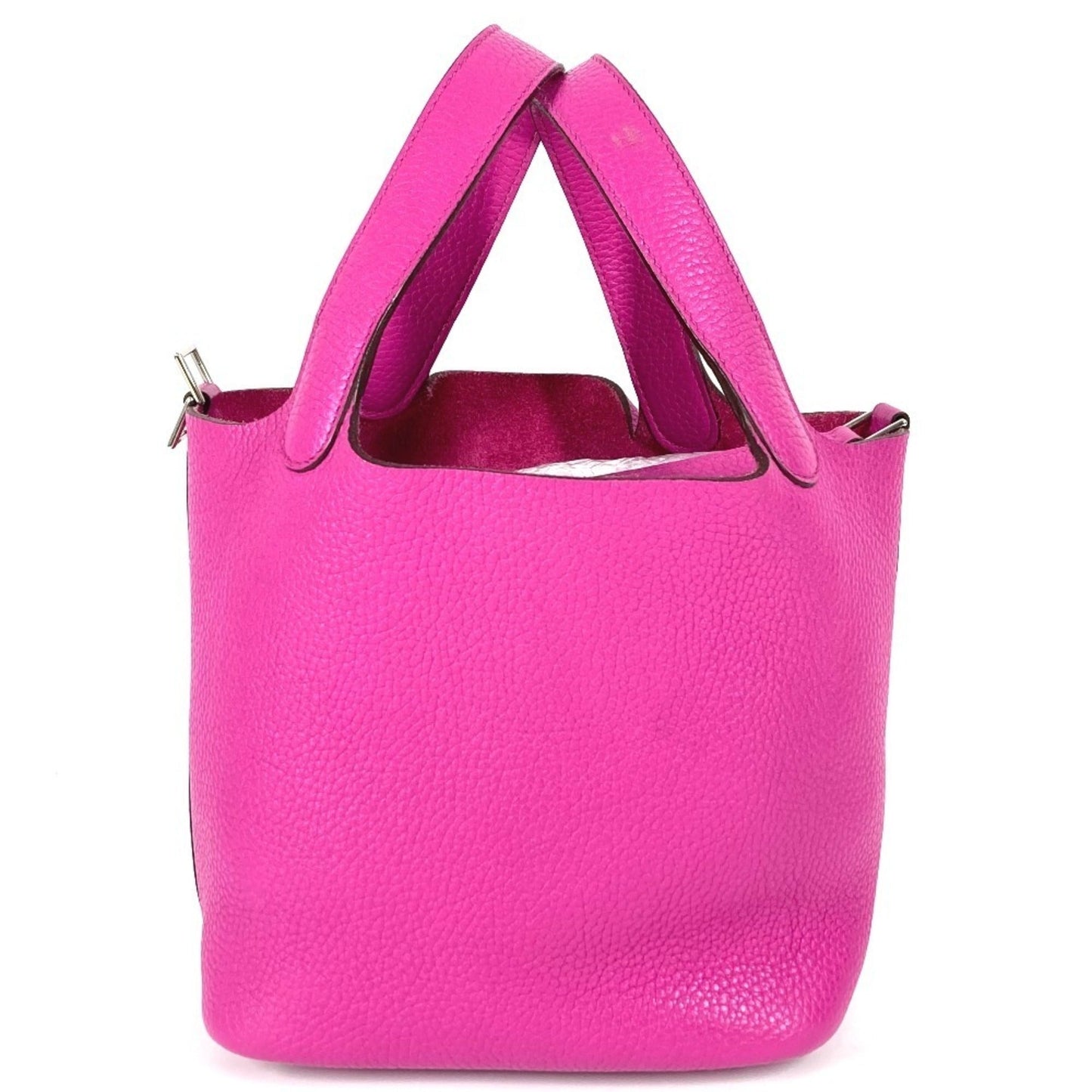 Hermes Pink Taurillon Clemence Leather Handbag Tote Bag ( )