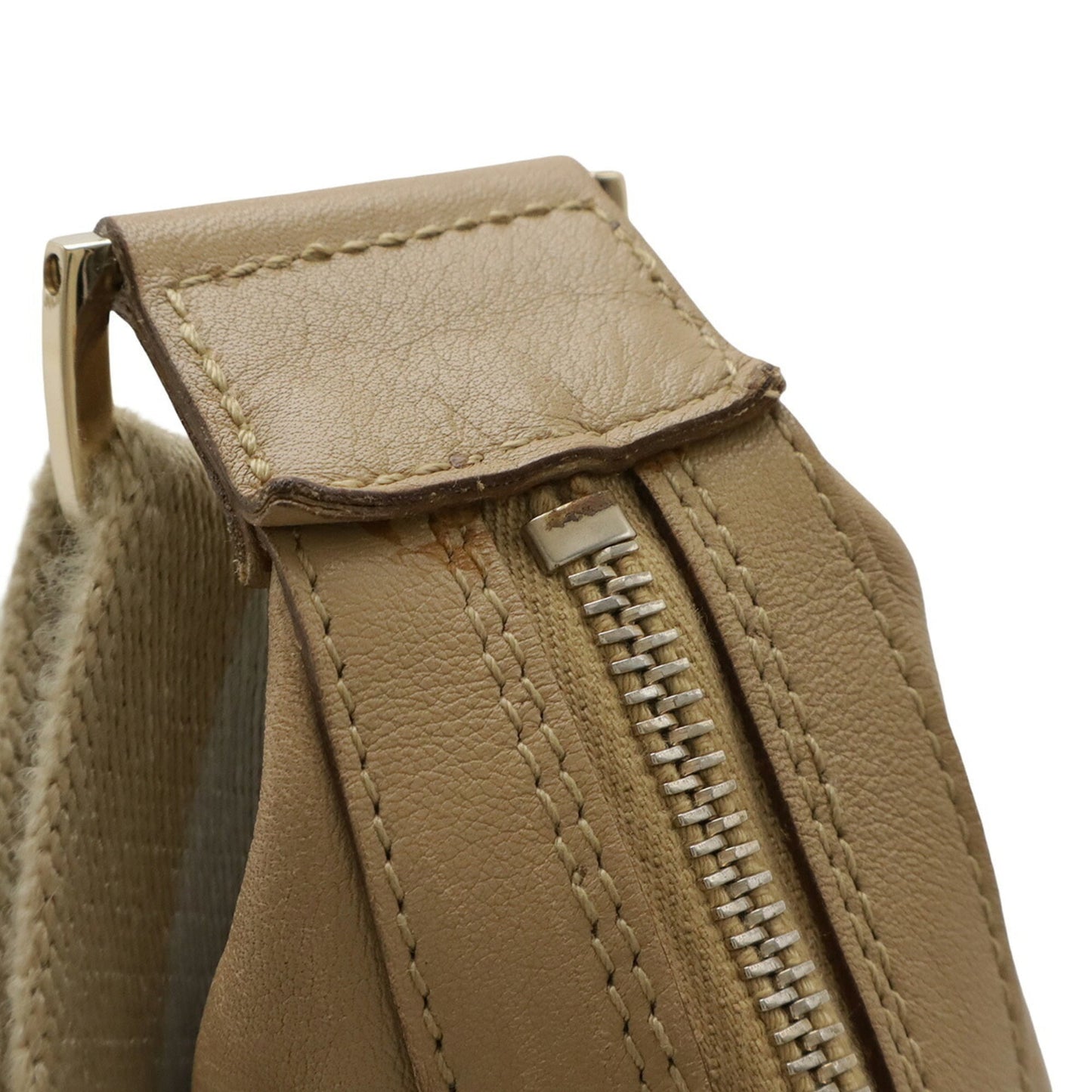 Gucci Beige Off-White Leather Shoulder Bag ( )