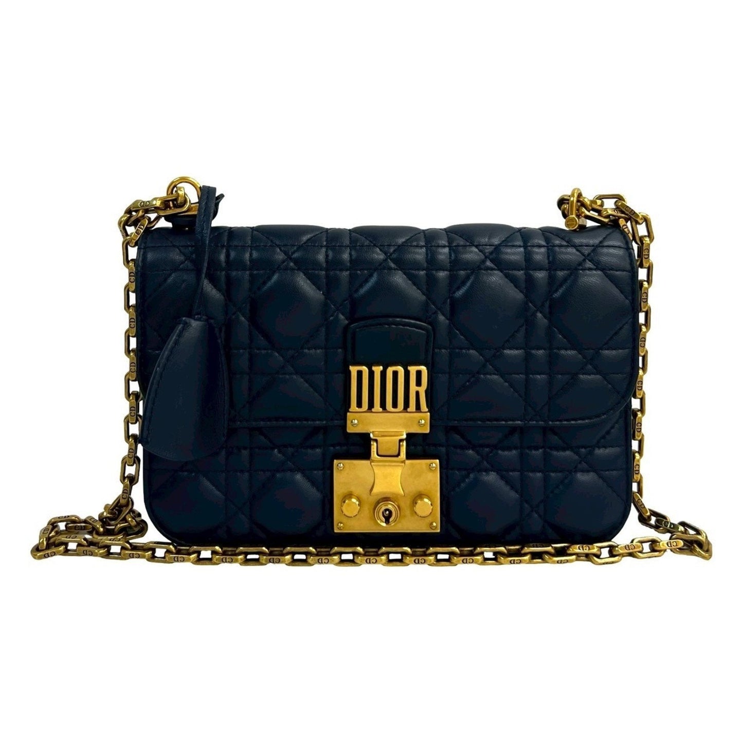 Christian Dior Blue Leather Shoulder Bag ()