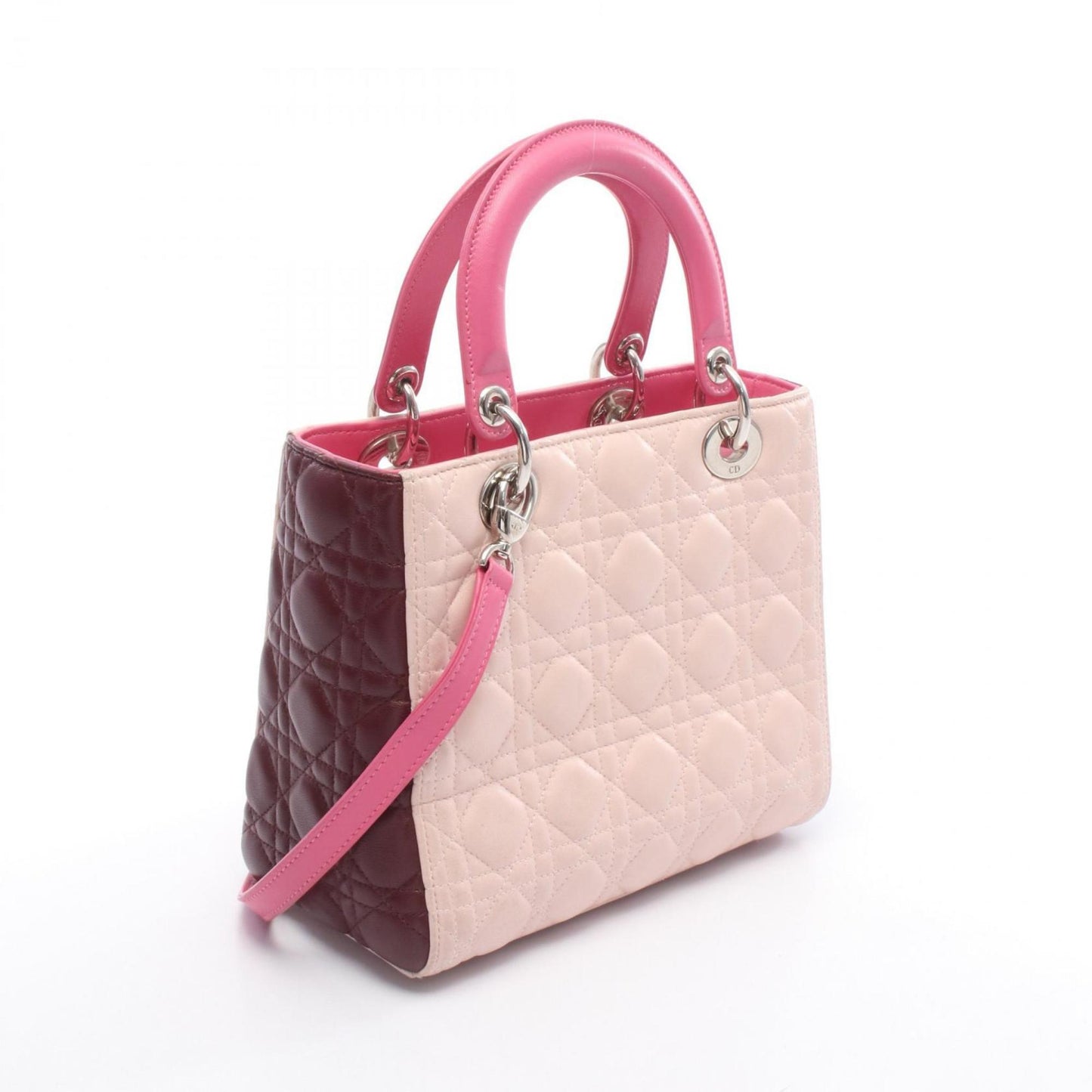 Christian Dior Bordeaux Pink Leather Handbag ()