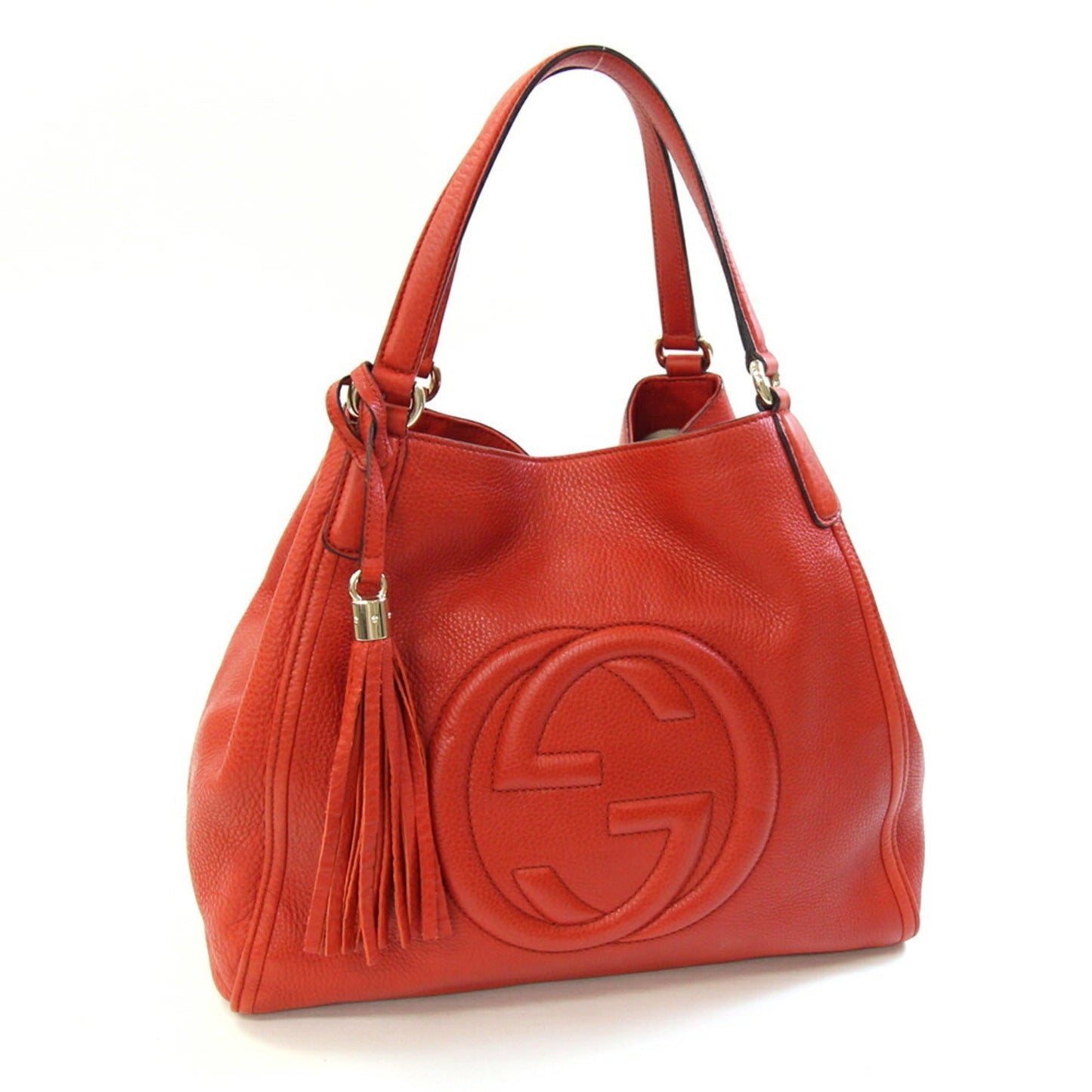 Gucci Soho Red Color Leather Tote Bag ( )