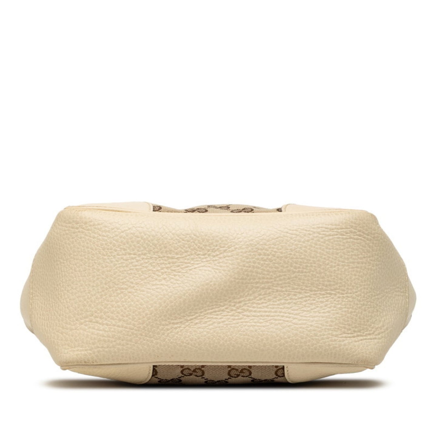 Gucci Beige White Canvas Leather Handbag Shoulder Bag ( )