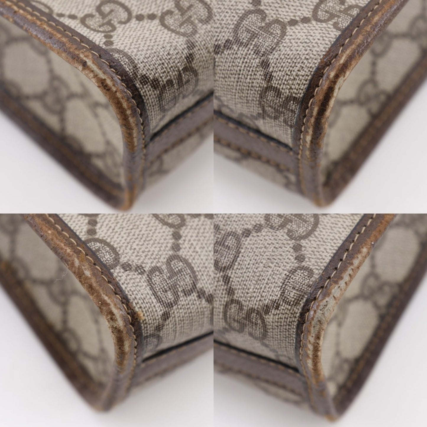 Gucci Sherry Line Brown Pvc Handbag ( )