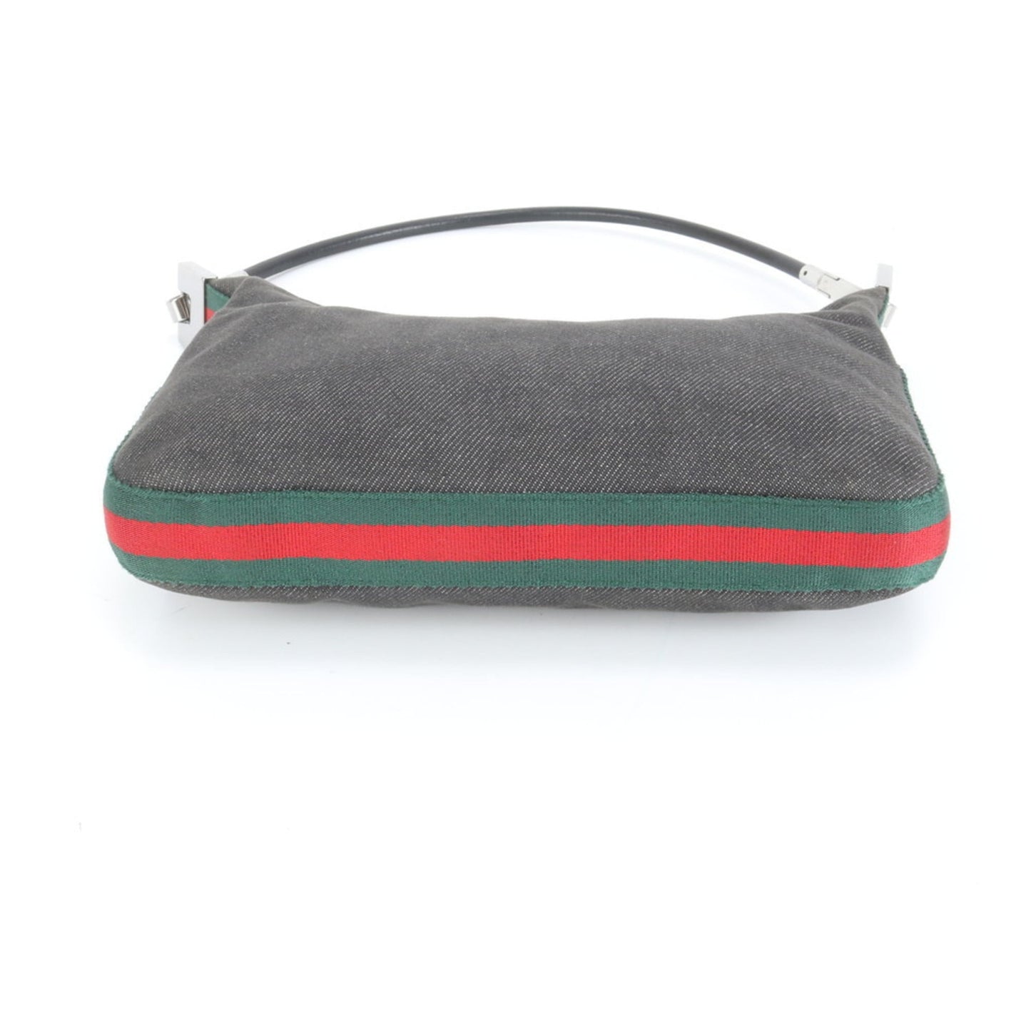 Gucci Black Leather Canvas Shoulder Bag ( )