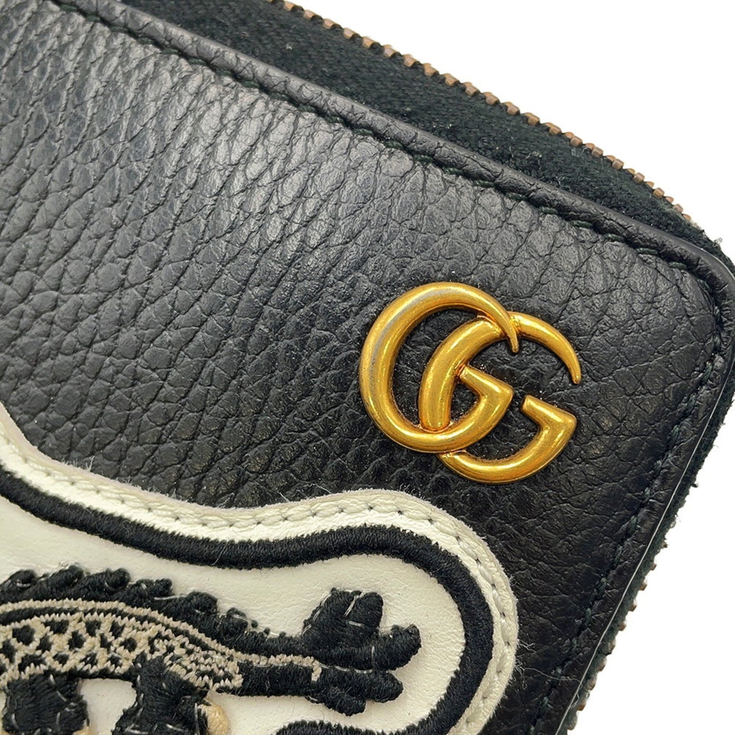 Gucci Black Multi-Color Leather Long Wallet (Bi-Fold) ( )