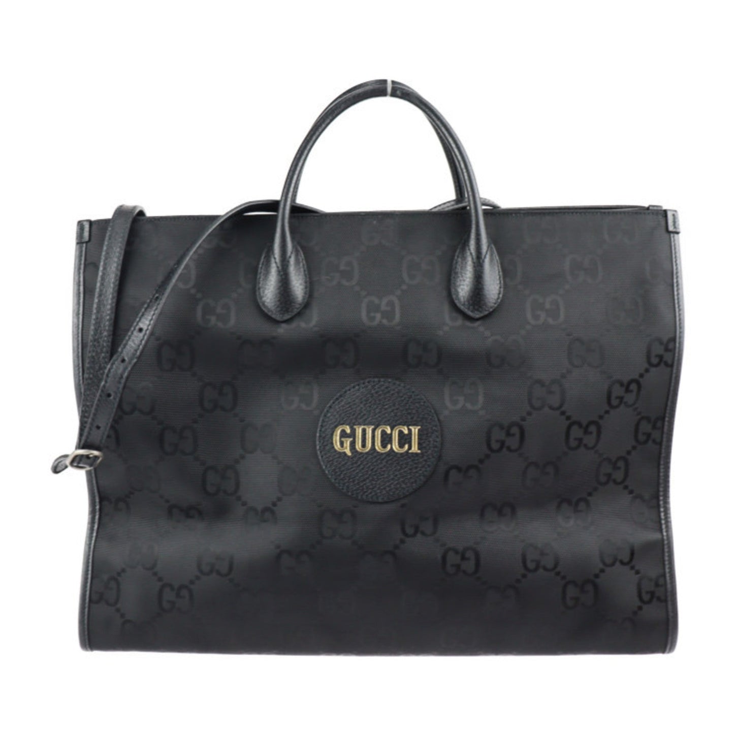 Gucci Black Nylon Leather Handbag Shoulder Bag ( )