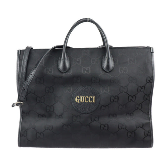 Gucci Black Nylon Leather Handbag Shoulder Bag ( )