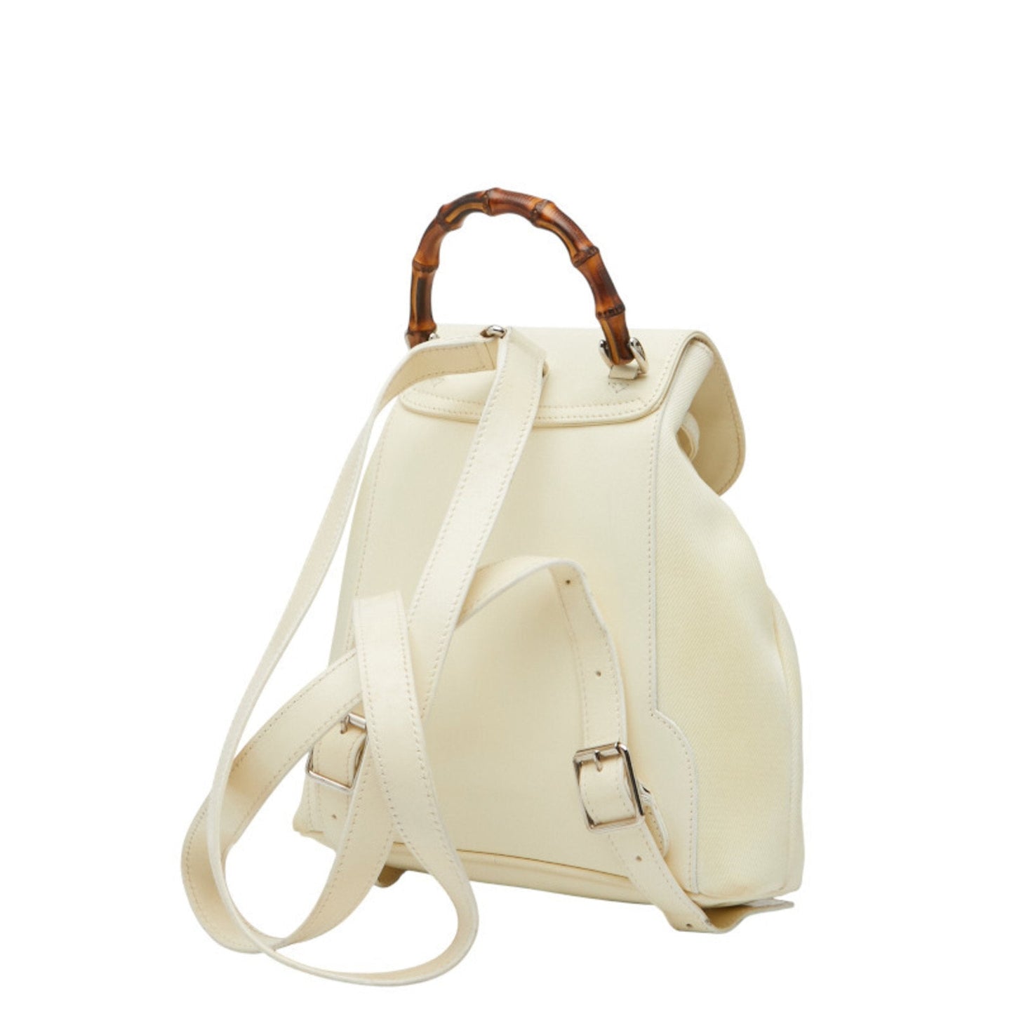Gucci White Nylon Leather Backpack ( )