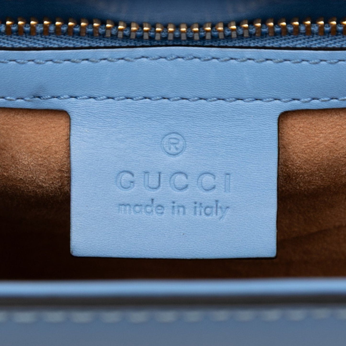 Gucci Blue Leather Shoulder Bag ( )