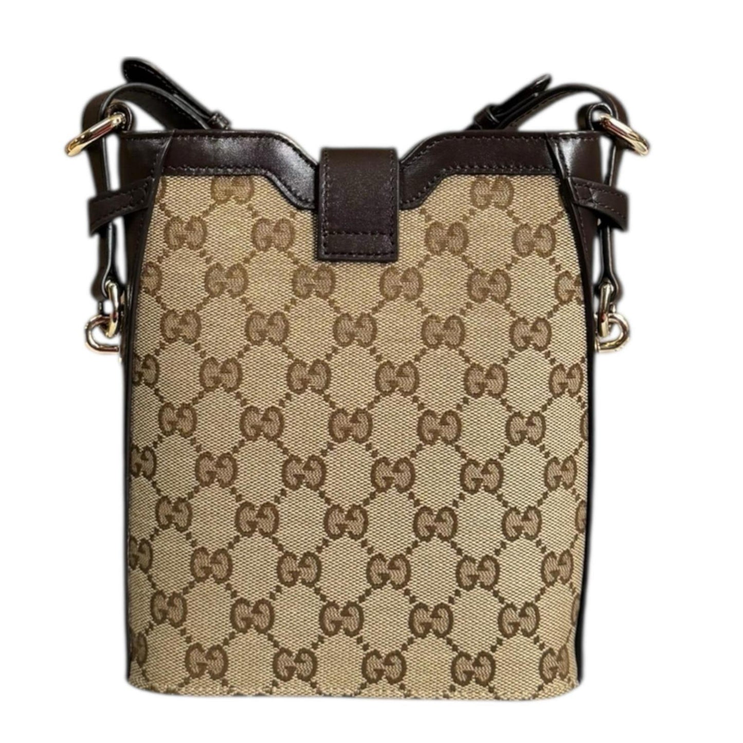 Gucci Beige Gg Supreme Canvas Leather Shoulder Bag ( )