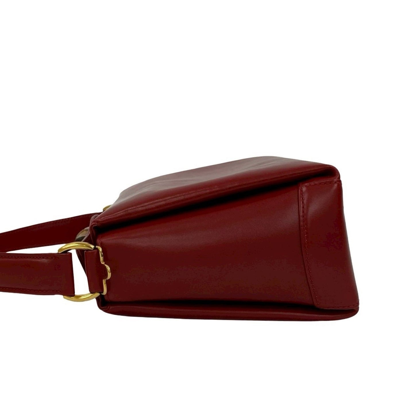 Gucci Red Color Leather Handbag Shoulder Bag ( )