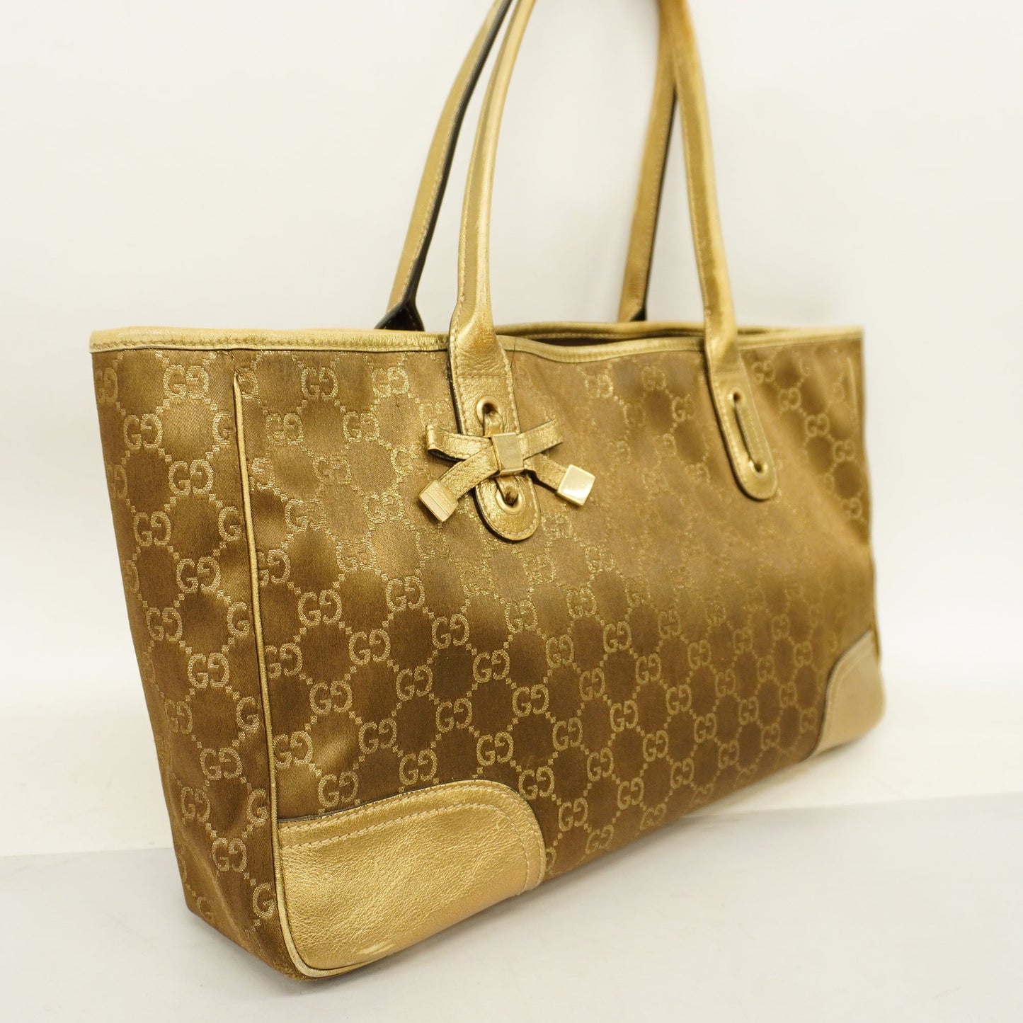 Gucci Nylon Leather Tote