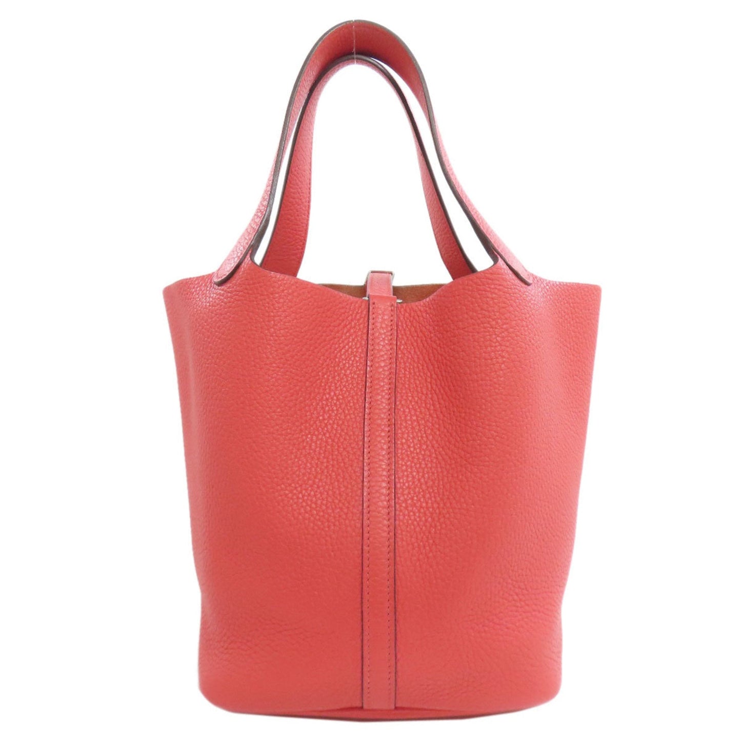 Hermes Red Color Taurillon Clemence Leather Handbag ( )