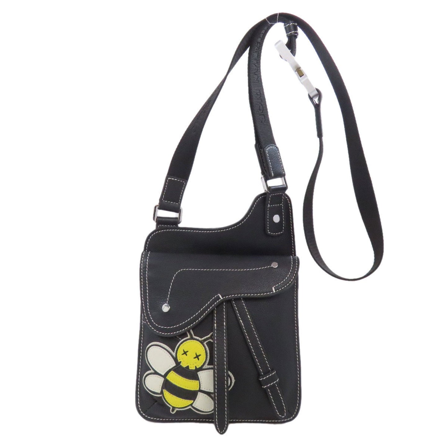 Christian Dior Black Leather Shoulder Bag ()
