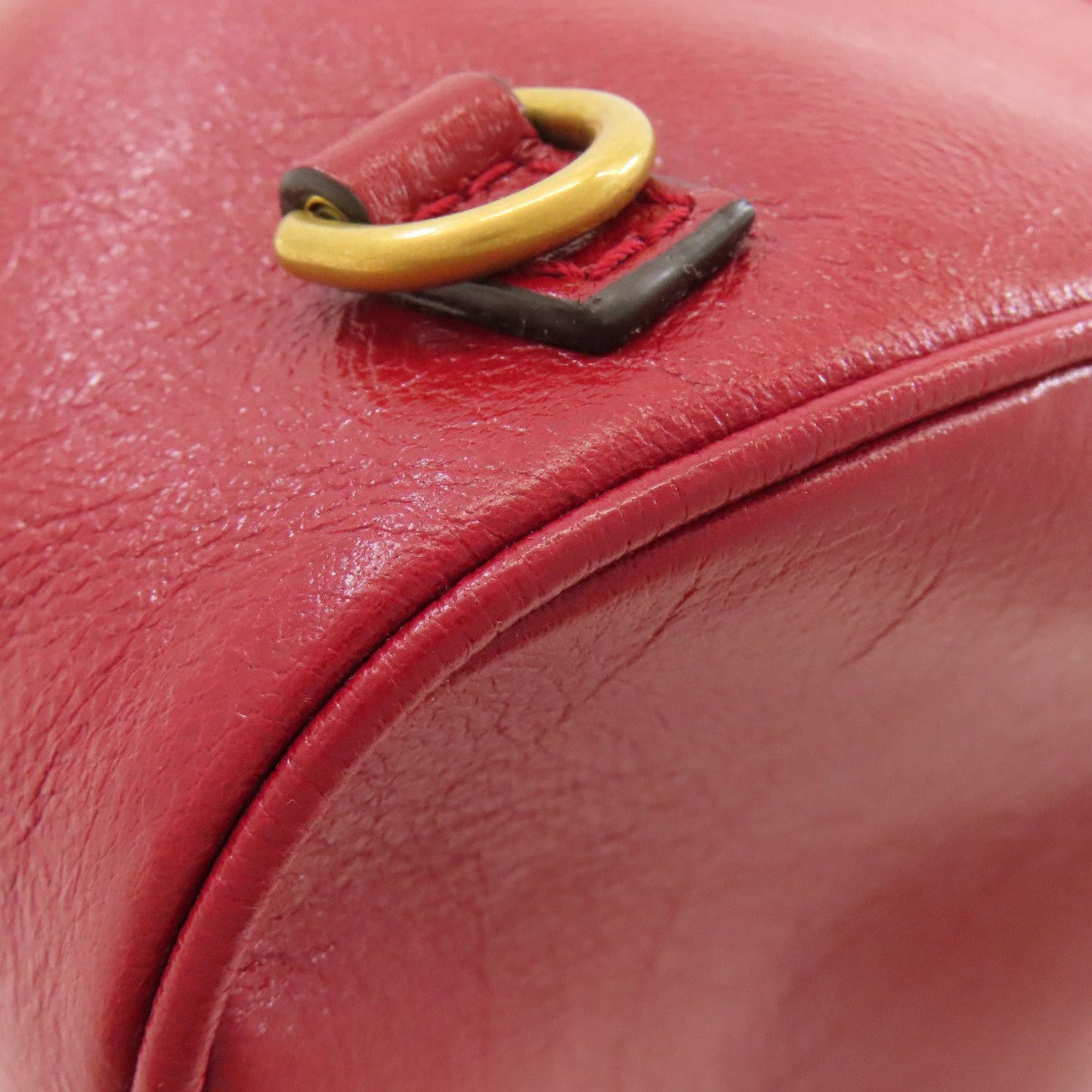 Gucci Red Color Leather Shoulder Bag ( )