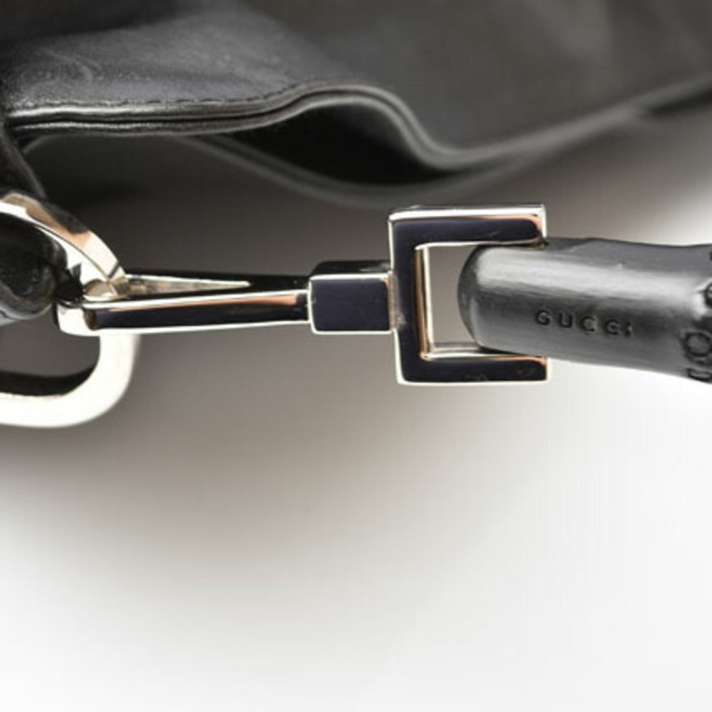Gucci Black Leather Handbag Shoulder Bag ( )