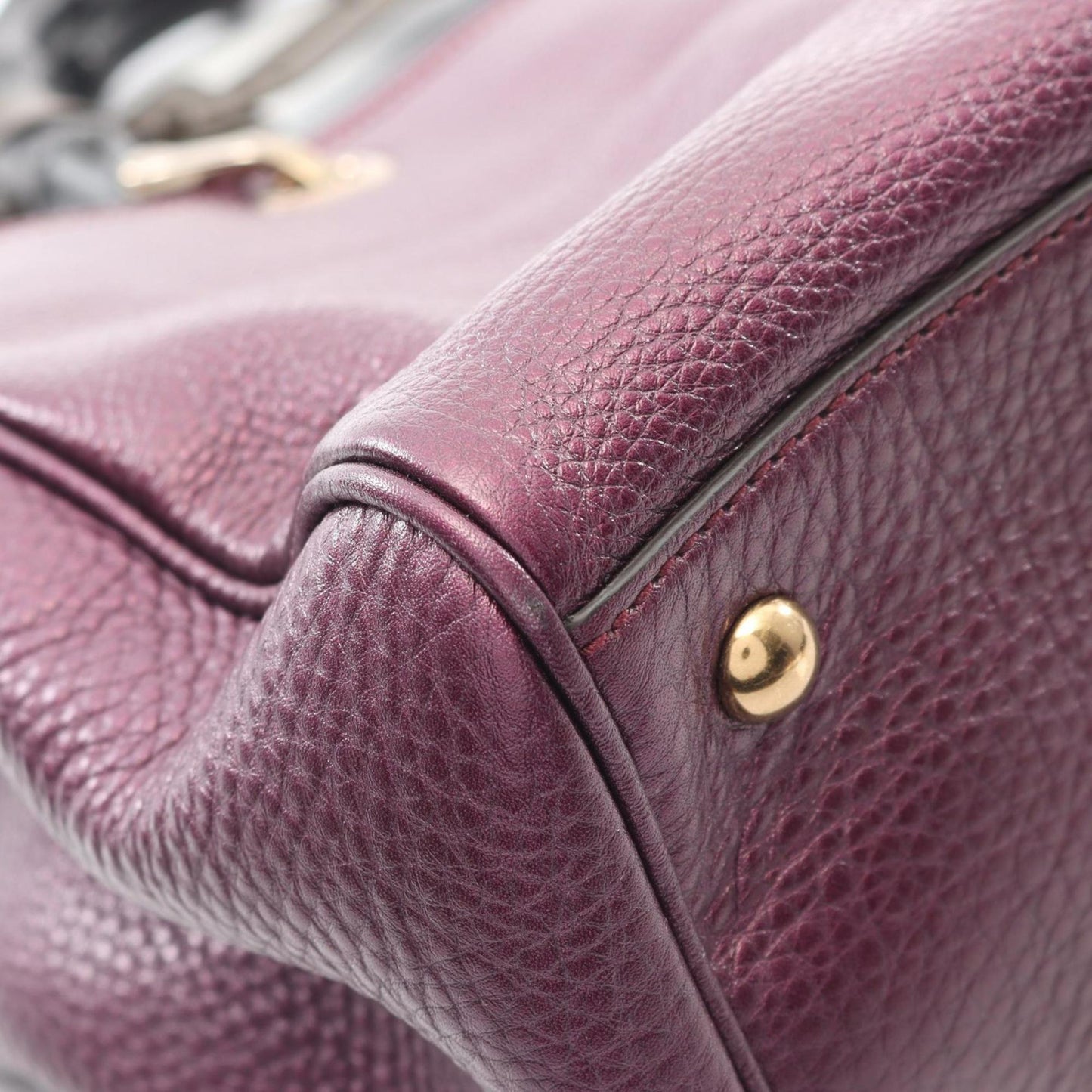 Gucci Purple Leather Tote Bag ( )