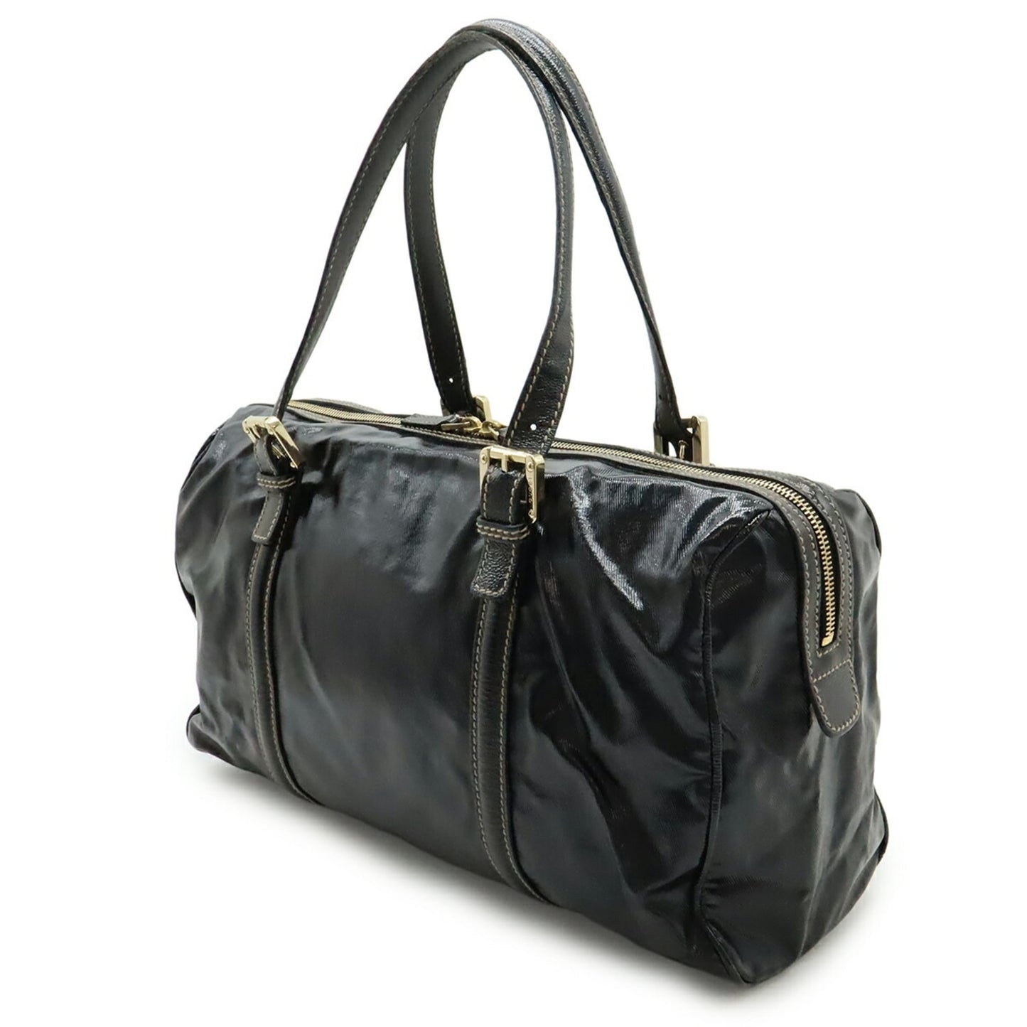 Gucci Black Coated Canvas Handbag ( )