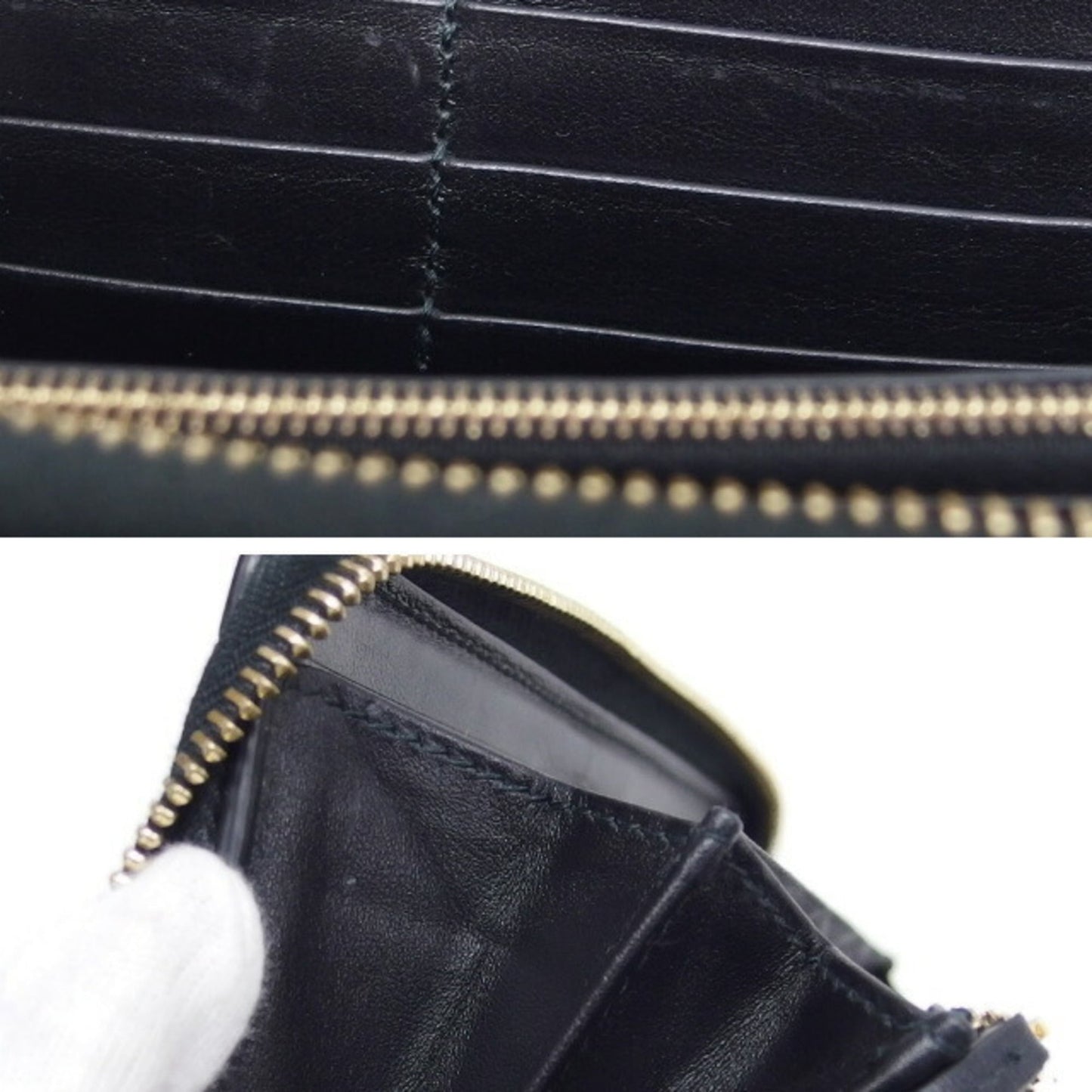 Gucci Black Leather Long Wallet (Bi-Fold) ( )
