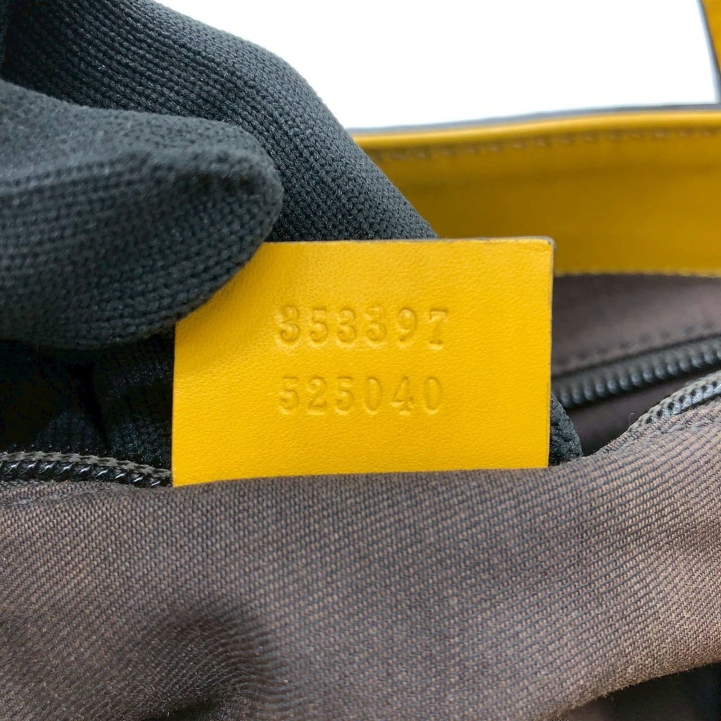 Gucci Diamante Yellow Leather Shoulder Bag Tote Bag ( )