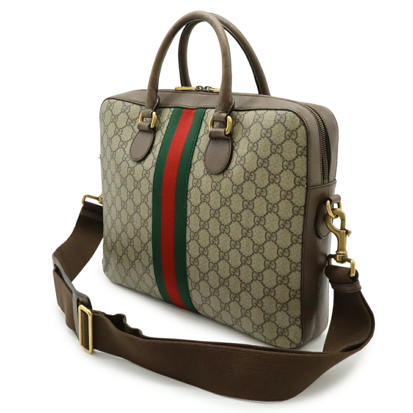 Gucci Beige Brown Gg Supreme Leather Handbag Shoulder Bag ( )