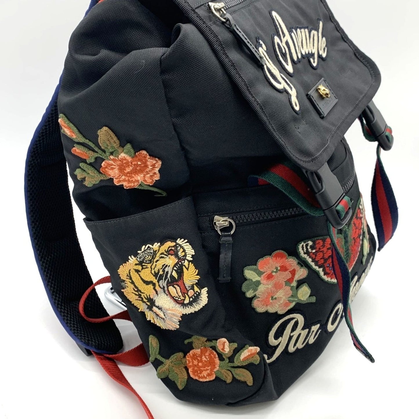 Gucci Black Nylon Backpack ( )