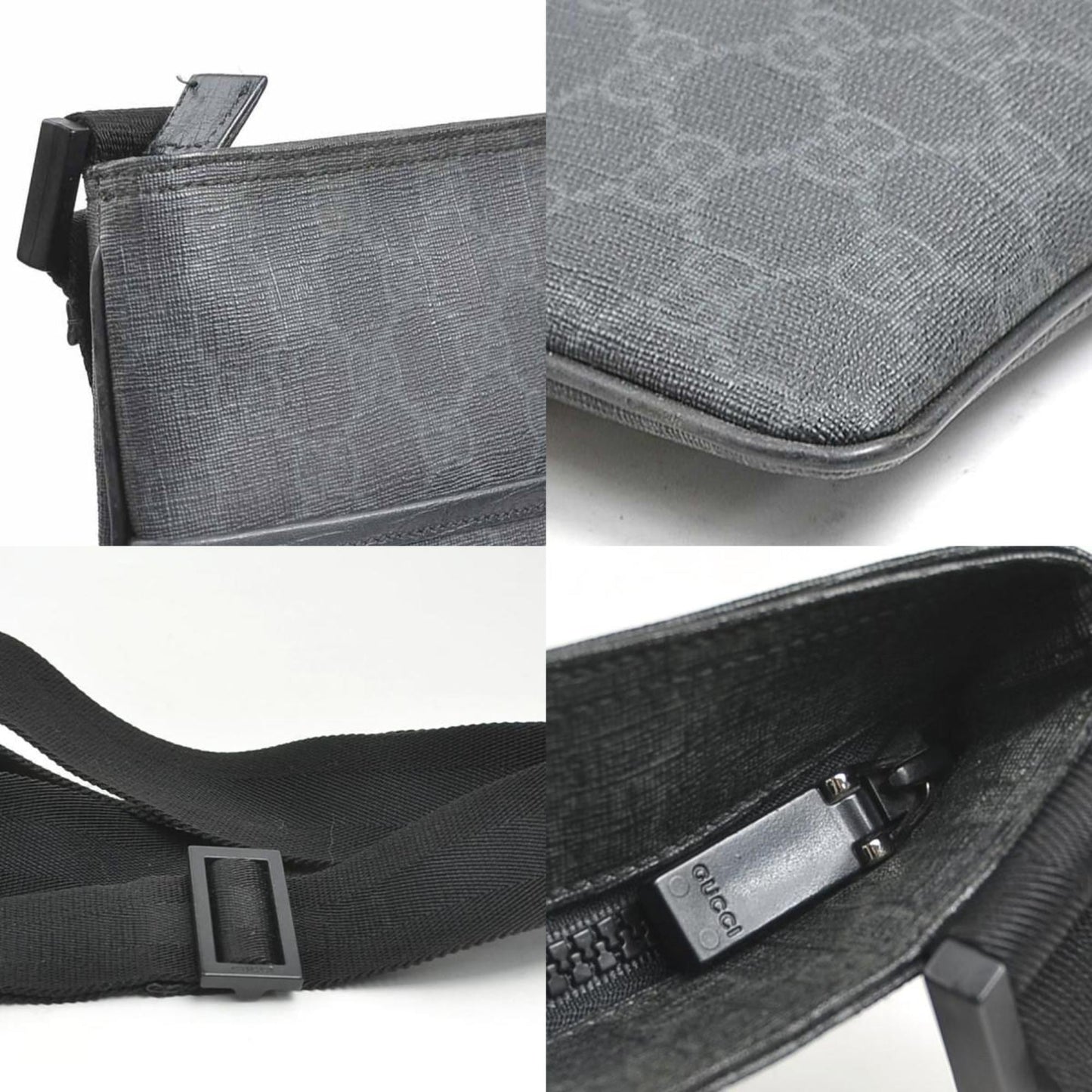 Gucci Black Gg Supreme Shoulder Bag ( )