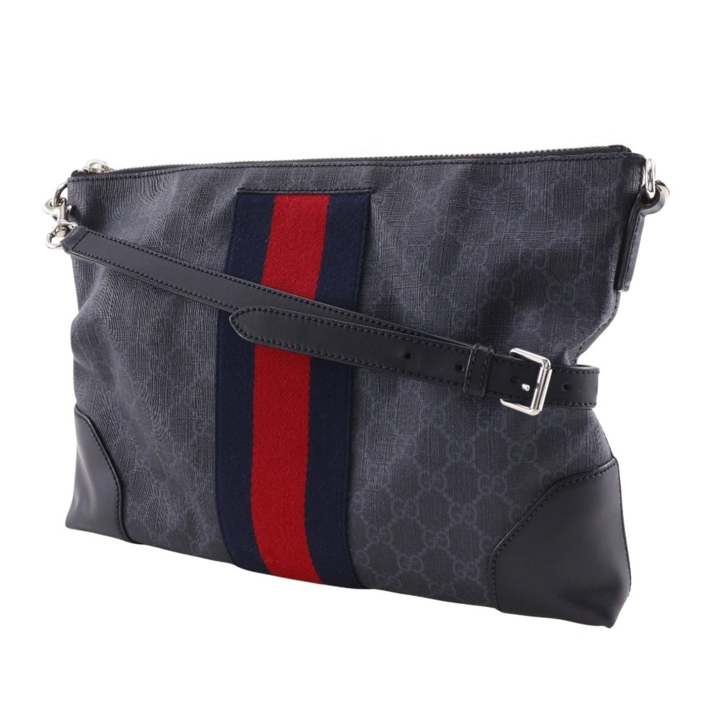 Gucci Black Gg Supreme Messenger Bag Shoulder Bag ( )