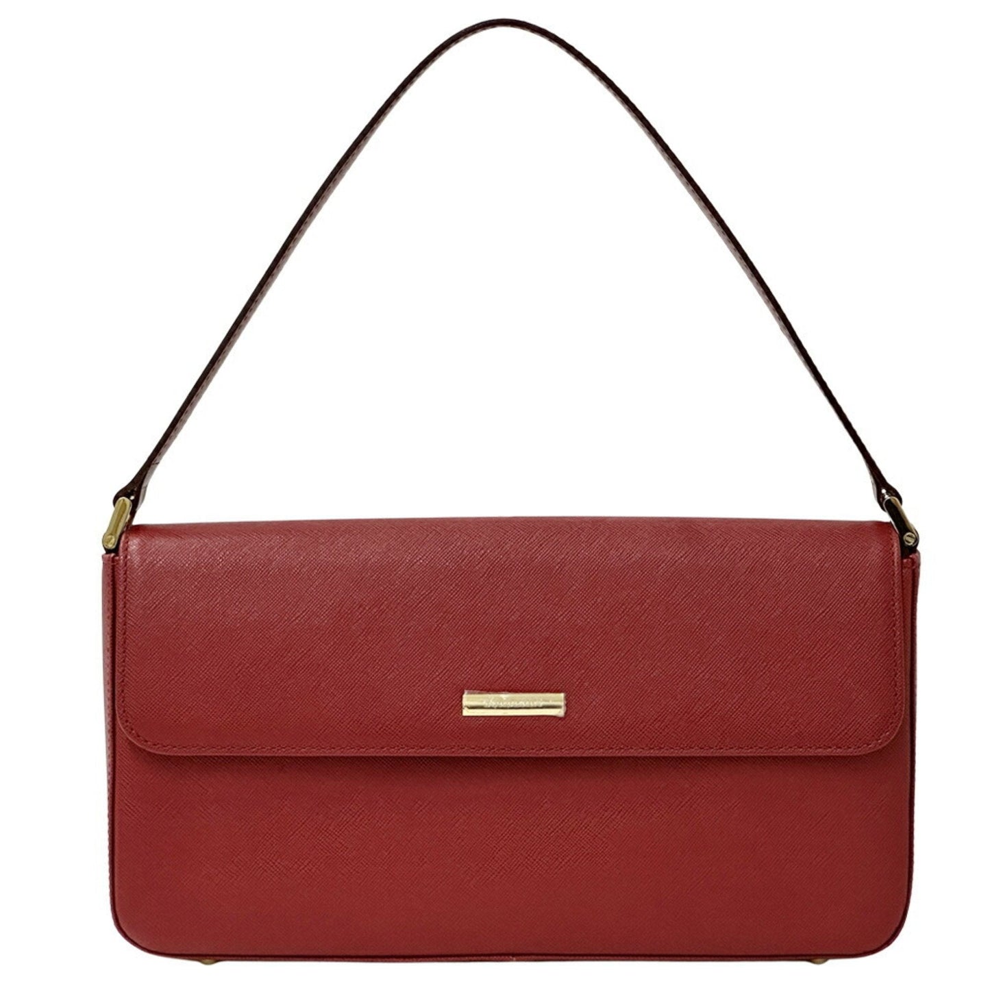 Burberry Red Color Leather Handbag Shoulder Bag ( )