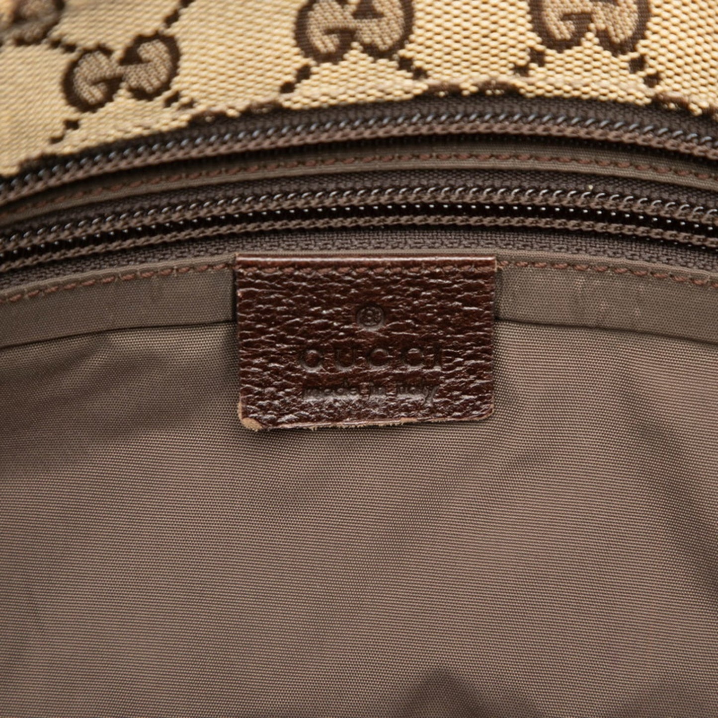 Gucci Beige Multi-Color Canvas Leather Tote Bag ( )