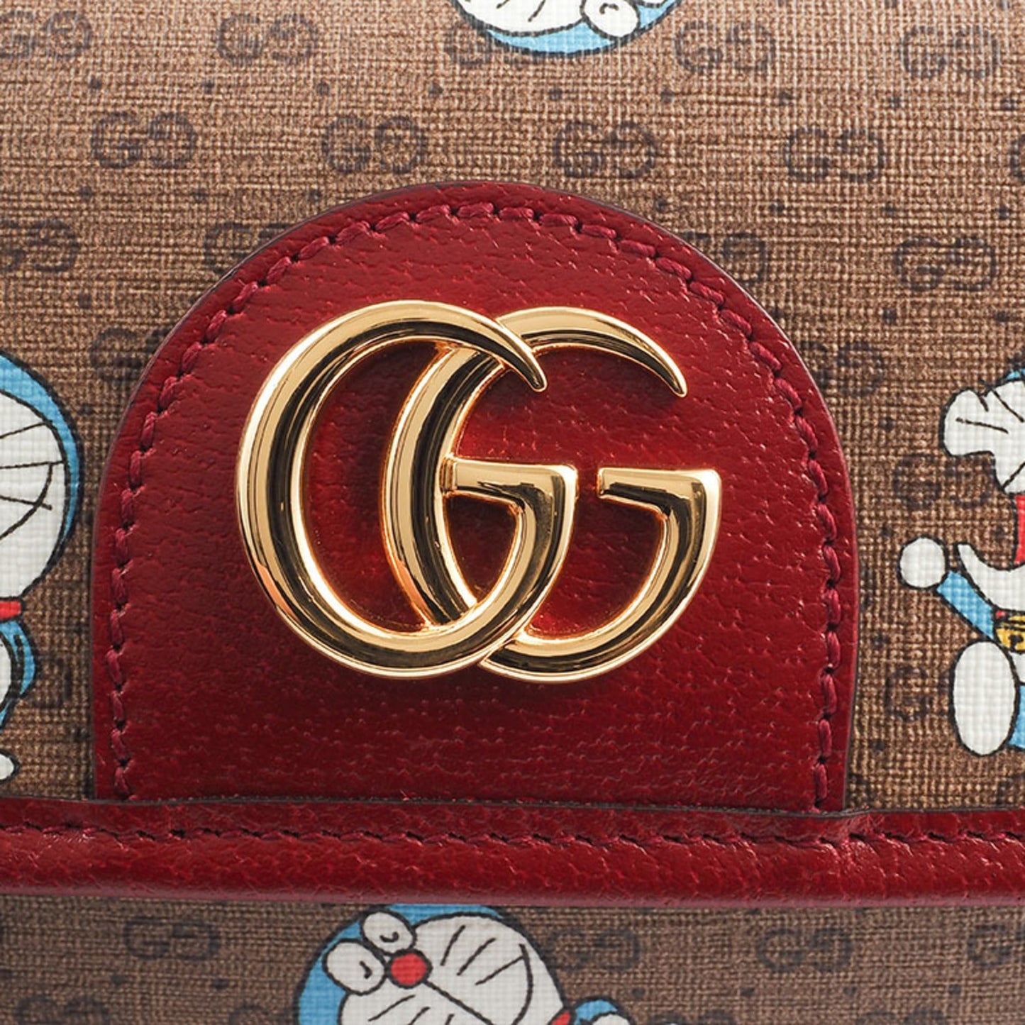 Gucci Beige Bordeaux Pvc Leather Sling Bag ( )