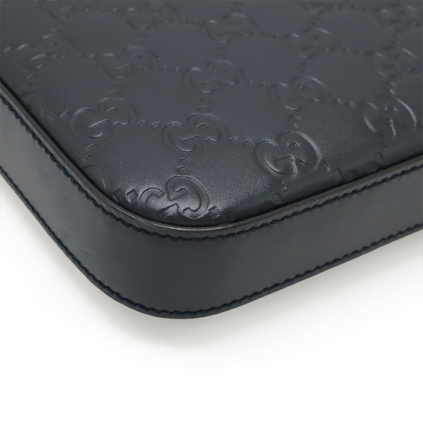 Gucci Guccissima Black Gg Leather Shoulder Bag ( )