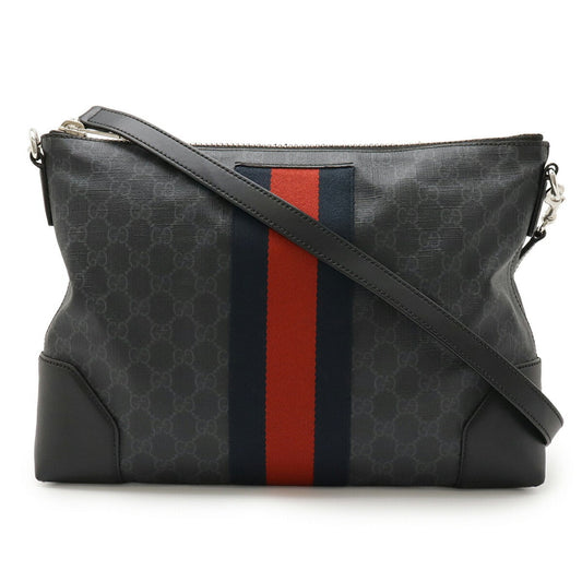 Gucci Black Gray Navy Red Color Gg Supreme Leather Clutch Bag Shoulder Bag ( )