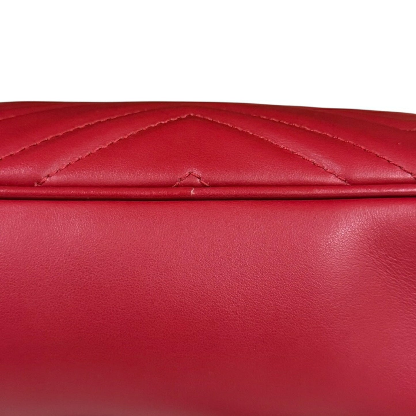 Gucci Gg Marmont Red Color Leather Shoulder Bag ( )