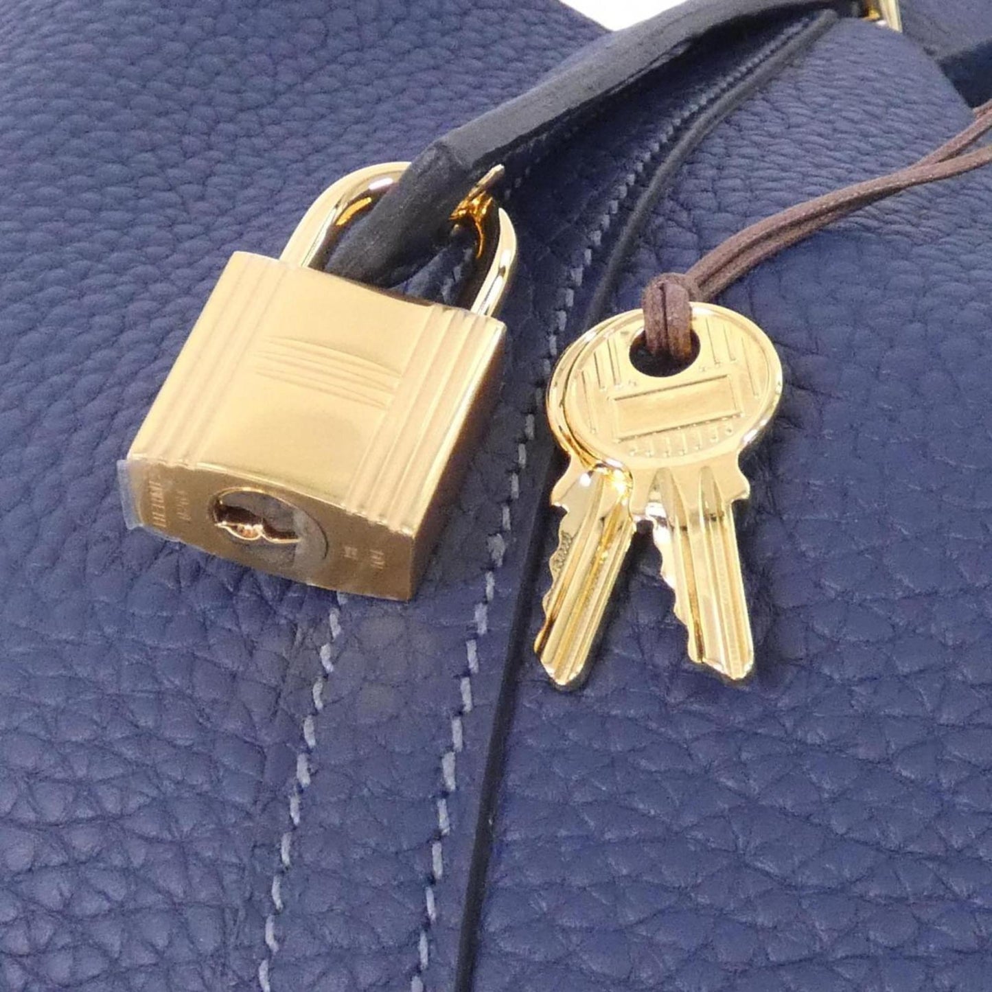 Hermes Picotin Blue Taurillon Clemence Leather Handbag ( )