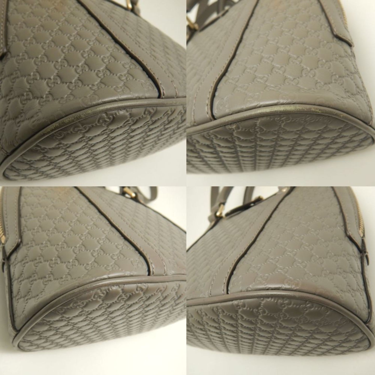 Gucci Microguccissima Gray Leather Handbag ( )