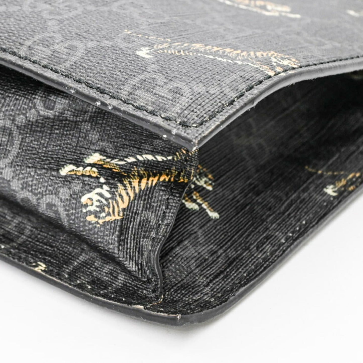 Gucci Black Gg Supreme Leather Shoulder Bag Tote Bag ( )