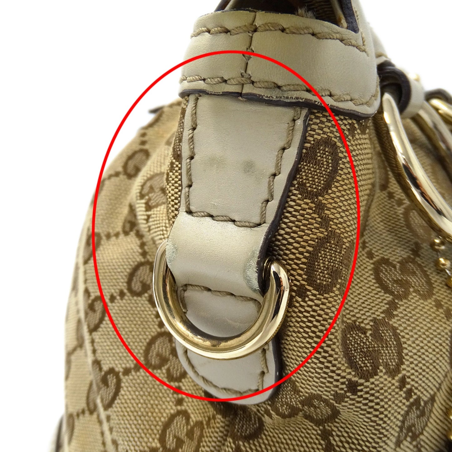 Gucci Gg Canvas Beige Brown Gg Canvas Handbag Shoulder Bag ( )