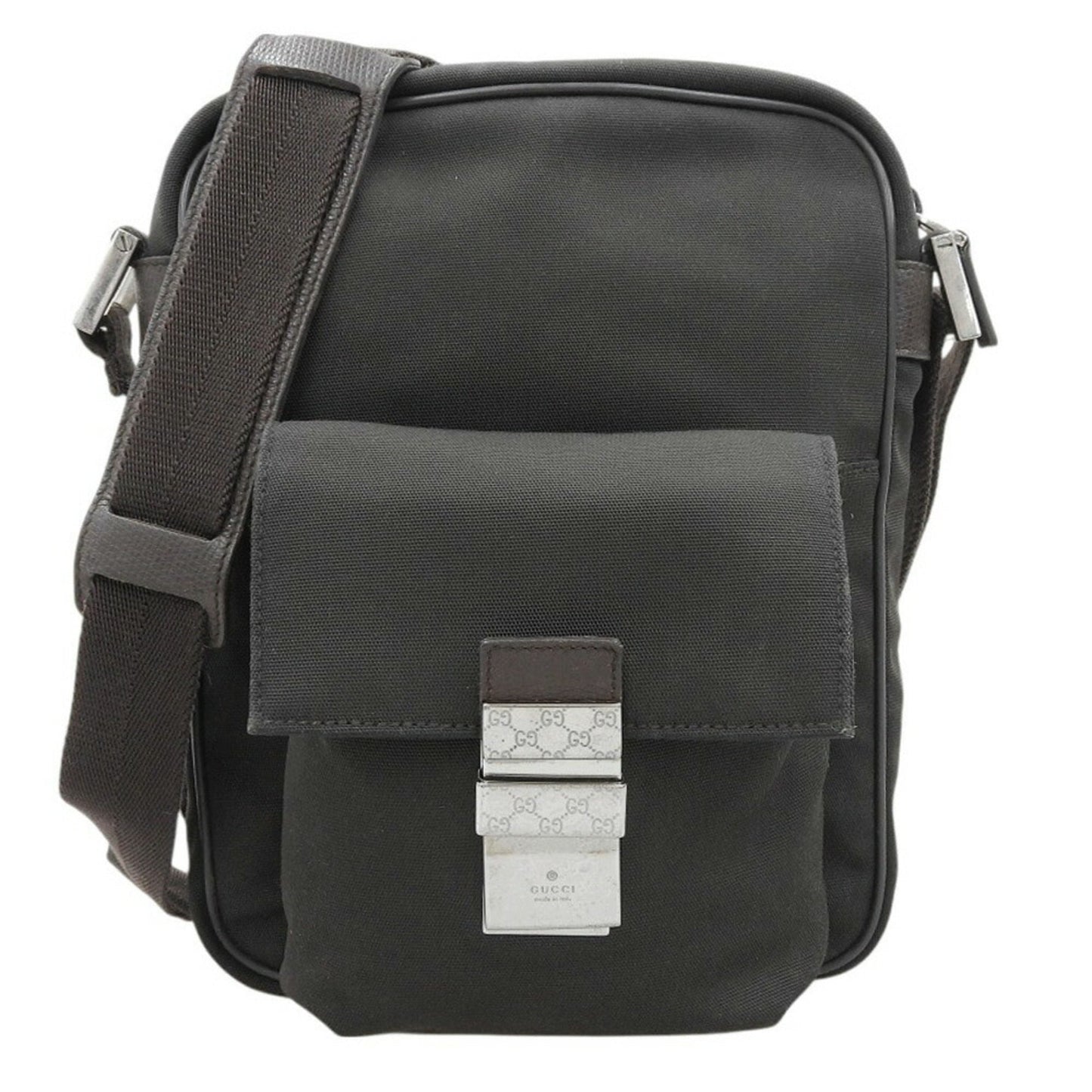 Gucci Brown Dark Brown Nylon Shoulder Bag ( )