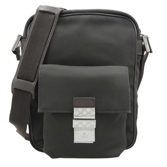 Gucci Brown Dark Brown Nylon Shoulder Bag ( )